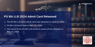 PU BA LLB 2024 Admit Card Released @uglaw.puchd.ac.in, Exam on April 28